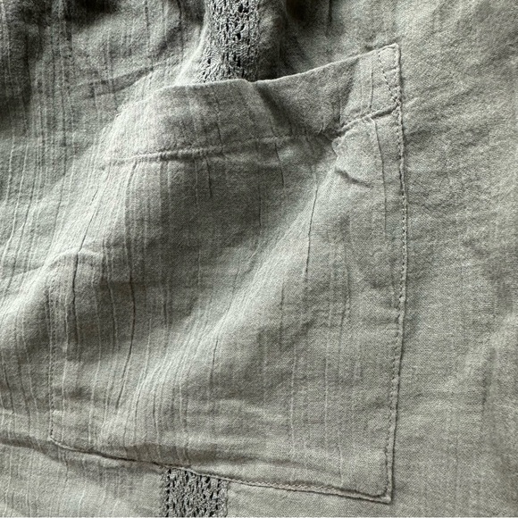 Free People Beach Shorts Embroidered Lace Drawstring Gray Oversized Short Small - Picture 6 of 10